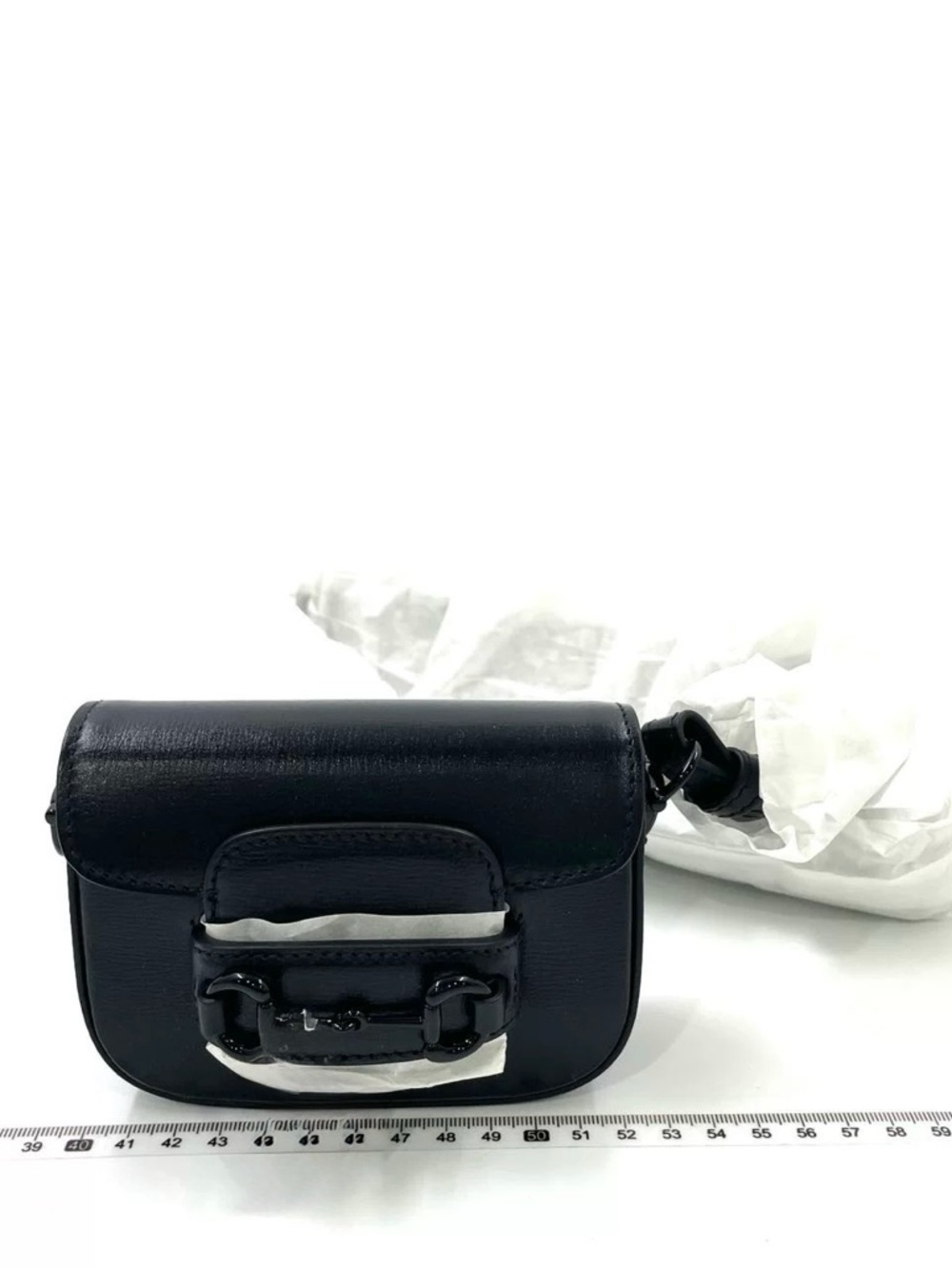 Gucci Azalea Mini Horsebit 1955 Shoulder Bag Black w Removable Strap Authentic - Picture 2 of 16